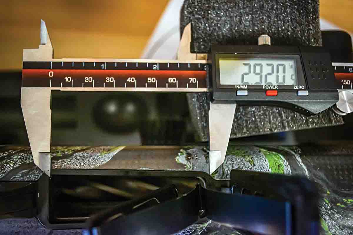 The lengthened magazine allows for cartridges as long as 2.920 inches to feed and function properly. This allowed the longer, higher-BC bullets to be seated further out and thus, increased case capacity. This also allows for more room to play with seating depth when developing a load.